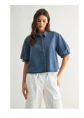 Cropped Denim Shirt
