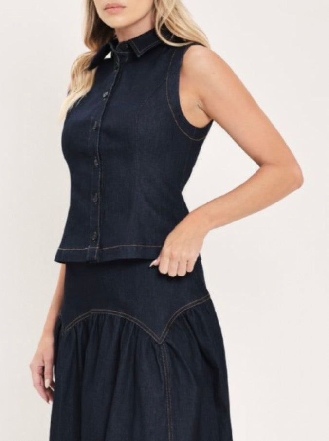 DARK INDIGO DENIM SET