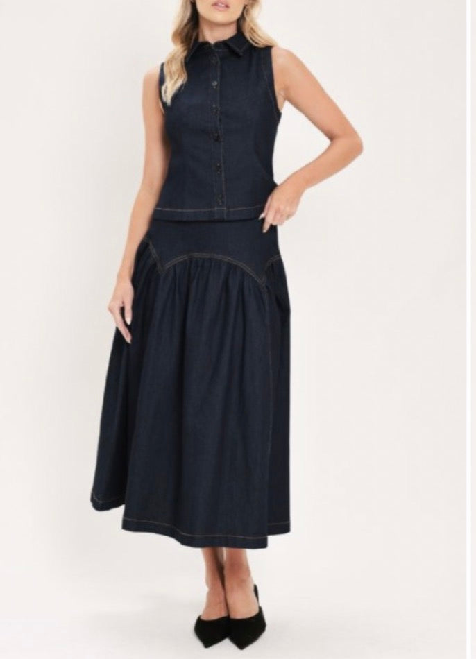 DARK INDIGO DENIM SET