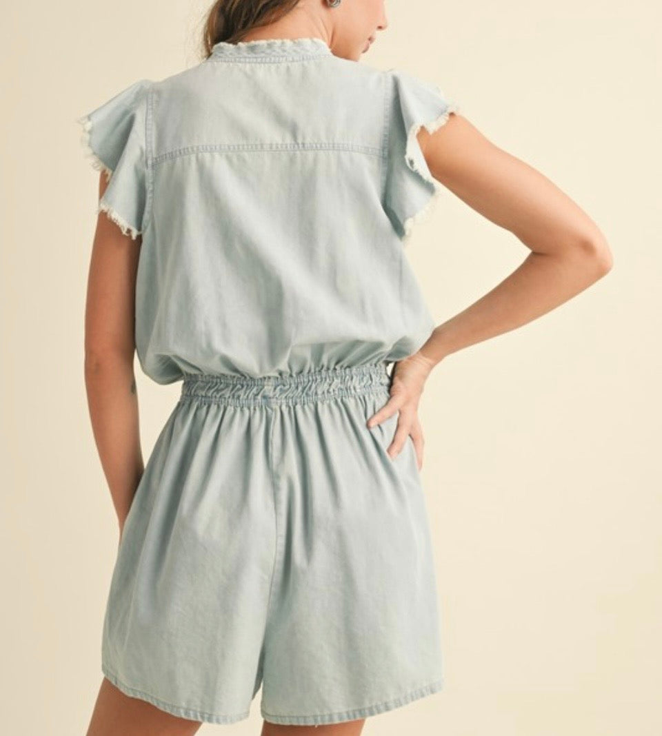 Denim Romper