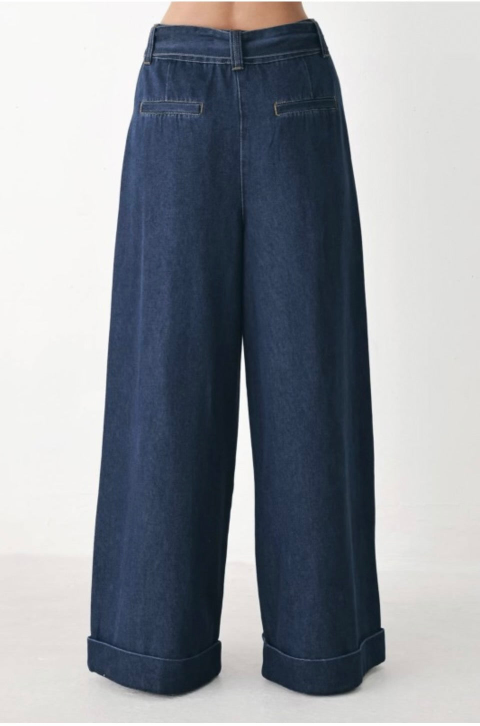 WIDE LEG DENIM PANTS