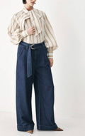 WIDE LEG DENIM PANTS