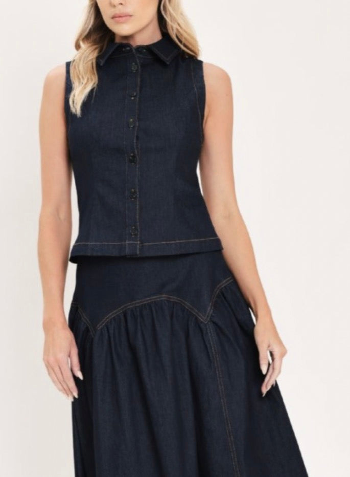 DARK INDIGO DENIM SET