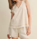 Frayed Stitch Short Set