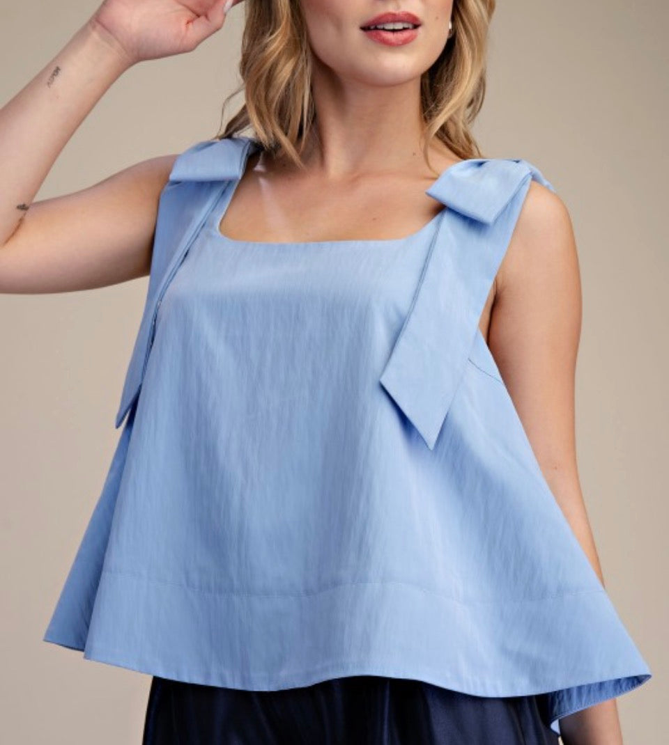 Scoop Bow Shoulder Top