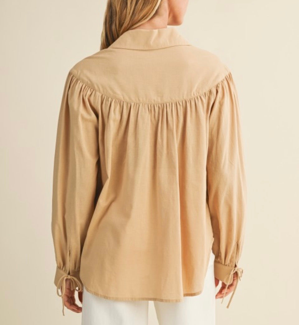 Cascading Front Tie Tunic