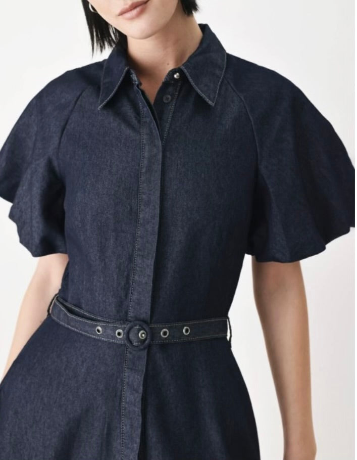 PERFECT DENIM MIDI DRESS