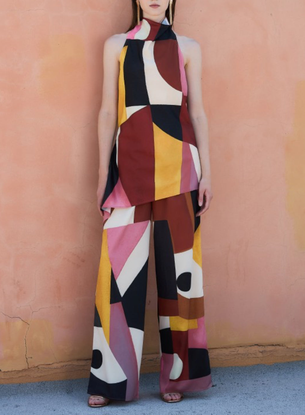 Abstract Top and Pant Set