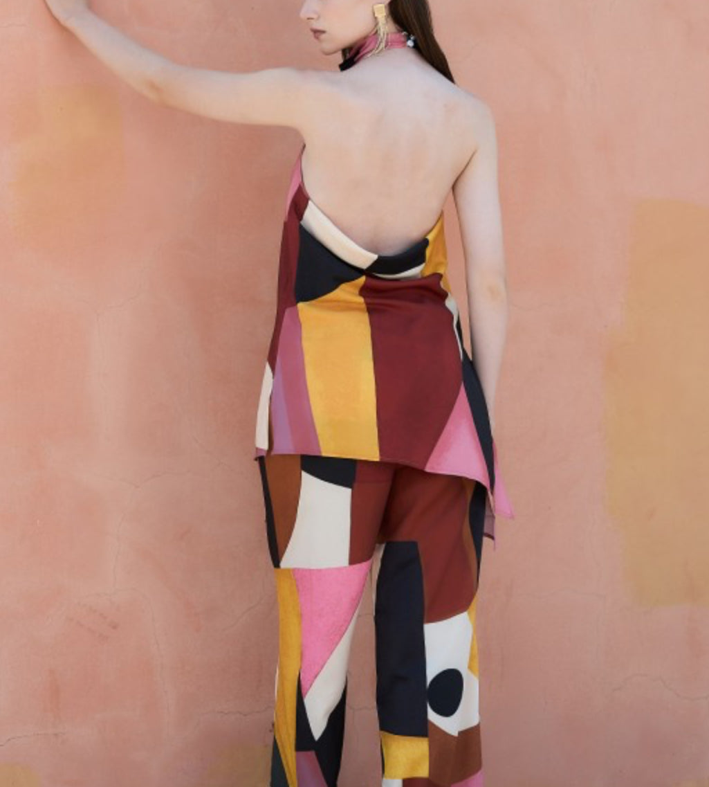 Abstract Top and Pant Set